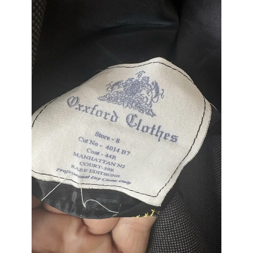 Vtg Oxxford Clothes Super 100s Wool Gray Blazer Rare Editions Suit Jacket 44R